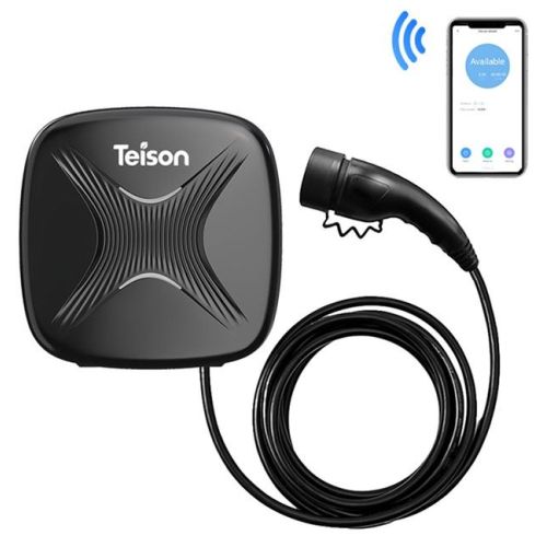 1-TEISON Smart Wallbox Type2 7.4kw Wi-Fi EV Ladekabel